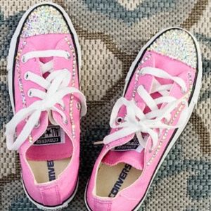 PINK SWAROVSKI CRYSTAL CONVERSE